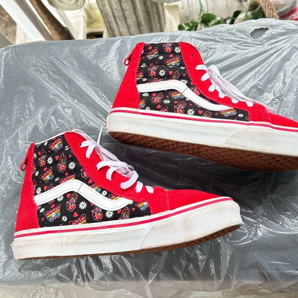 Vans kids glow butterfly skull SK8-HI zip shoes - Picture 3 of 6